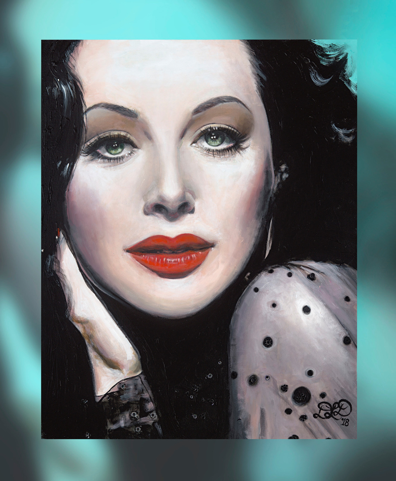 Hedy Lamarr Painting by Denise Loder-DeLuca